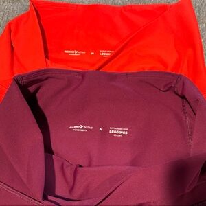 Old Navy Active Powersoft Leggings - Orange and Purple - size M